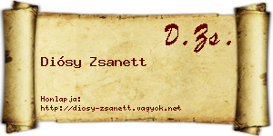 Diósy Zsanett névjegykártya