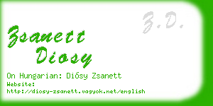 zsanett diosy business card